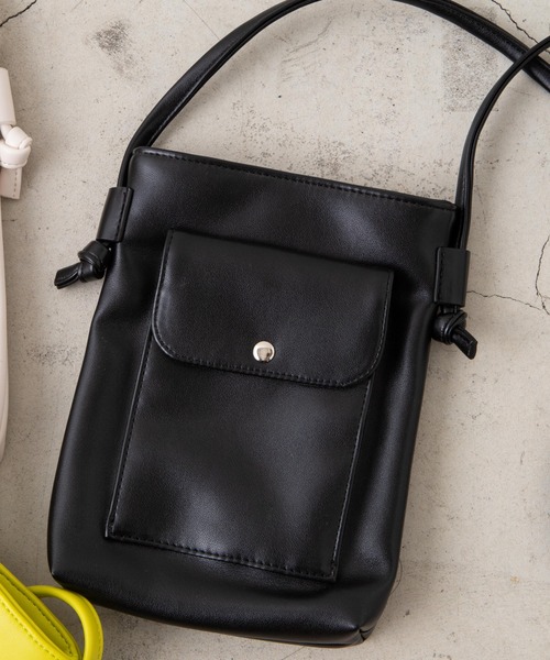 WEGO（ウィゴー）の「WEGO/マルチミニポシェット（ショルダーバッグ・レディース・ブラック/オフホワイト/ライム・FREE）」の15枚目の写真