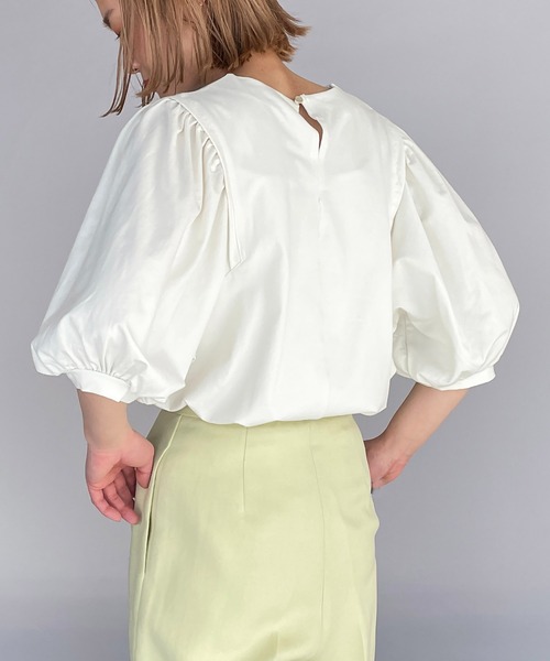 PICCIN（ピッチン）の「バルーンスリーブプルオーバー（Tシャツ/カットソー・レディース・ライトグレー/ブラック/ピンク・M/L）」の3枚目の写真