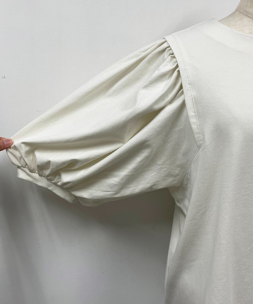 PICCIN（ピッチン）の「バルーンスリーブプルオーバー（Tシャツ/カットソー・レディース・ライトグレー/ブラック/ピンク・M/L）」の13枚目の写真