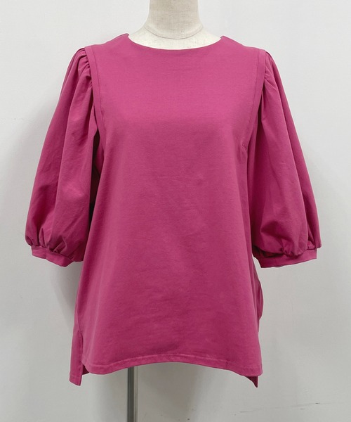 PICCIN（ピッチン）の「バルーンスリーブプルオーバー（Tシャツ/カットソー・レディース・ライトグレー/ブラック/ピンク・M/L）」の6枚目の写真