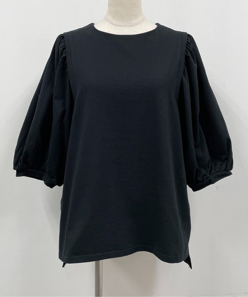 PICCIN（ピッチン）の「バルーンスリーブプルオーバー（Tシャツ/カットソー・レディース・ライトグレー/ブラック/ピンク・M/L）」の7枚目の写真