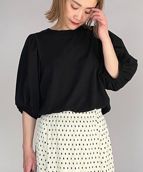 PICCIN（ピッチン）の「バルーンスリーブプルオーバー（Tシャツ/カットソー・レディース・ライトグレー/ブラック/ピンク・M/L）」の19枚目の写真