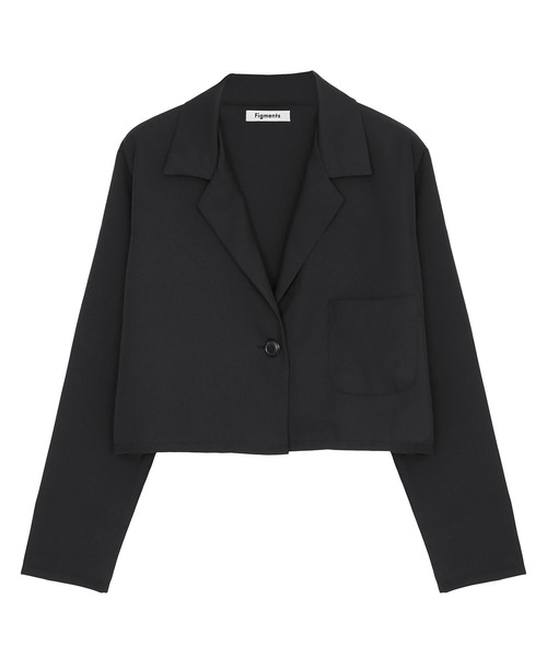 Figments(フィグメンツ)の「クロップドテーラードジャケット(テーラードジャケット・レディース・ブラック/ベージュ・FREE)」の9枚目の写真