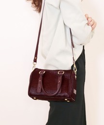 [MY BEST BAG]ホースヘア牛革ミニボストンショルダーバッグ