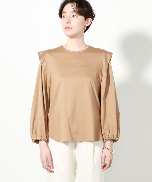 NOLLEY’S(ノーリーズ)の「ポンチ肩タックプルオーバーカットソー(Tシャツ/カットソー・レディース・ブラック/オフホワイト/キャメル・38)」の15枚目の写真
