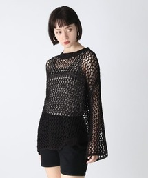 JEANASIS | ホールメッシュアシメプルオーバーLS/281503(ニット/セーター)