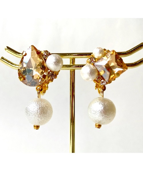 Muurabbti キラキラビジューパールイヤリング Ma イヤリング Tone トーン のファッション通販 Zozotown