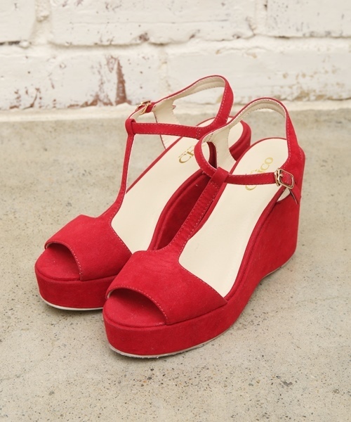 Chico（チコ）の「Tストラップウェッジサンダル（サンダル・レディース・ネイビー/ベージュ/レッド・SMALL/LARGE/MEDIUM）」の6枚目の写真