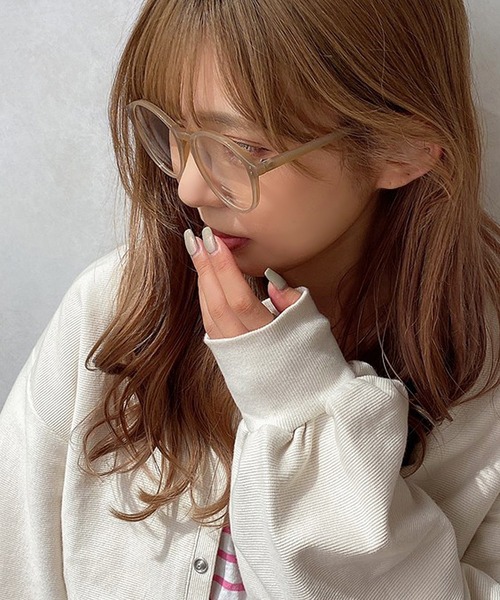 apres jour mignon（アプレジュールミニョン）の「【apres jour mignon×ARIAZ】ラウンドメガネ（メガネ・レディース・ブラック/モカ・ONESIZE）」の2枚目の写真