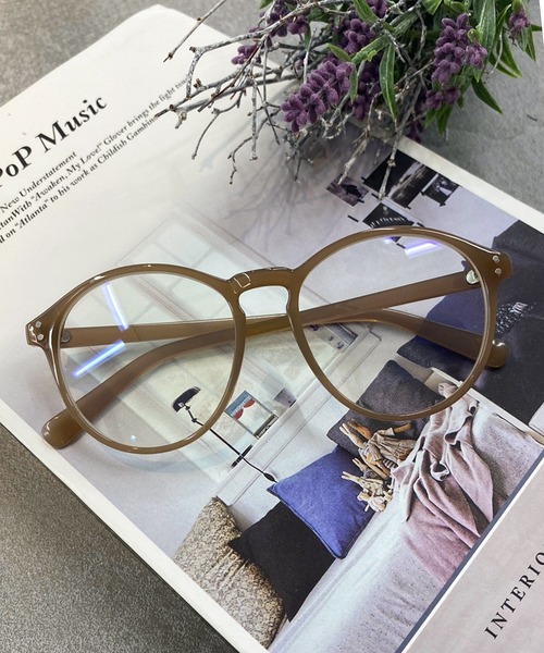 apres jour mignon（アプレジュールミニョン）の「【apres jour mignon×ARIAZ】ラウンドメガネ（メガネ・レディース・ブラック/モカ・ONESIZE）」の4枚目の写真