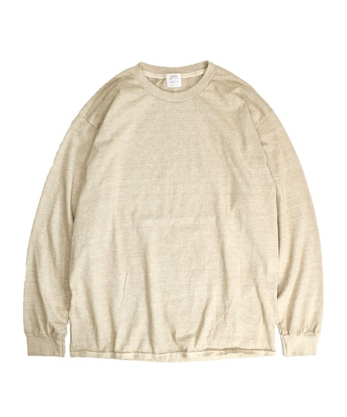 TOWNCRAFT（タウンクラフト）の「TOWNCRAFT / タウンクラフト PIGMENT LS TEE ヴィンテージ加工 長袖Tシャツ オーバーサイズ ロンT（Tシャツ/カットソー・メンズ・ベージュ/スモークピンク/ブルーグレー/グリーン/ネイビー/パープル/ブラック・LARGE/X-LARGE/MEDIUM/XX-LARGE）」の8枚目の写真