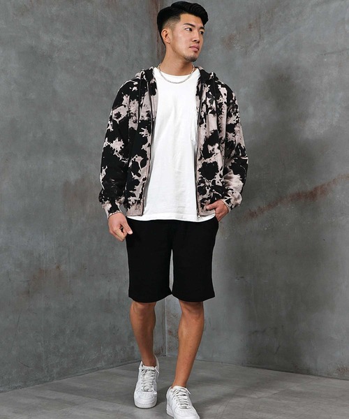 BLACK by VANQUISH(ブラックバイバンキッシュ)の「タイダイZIPパーカー(パーカー・メンズ・ブラック・M/L/XL)」の5枚目の写真