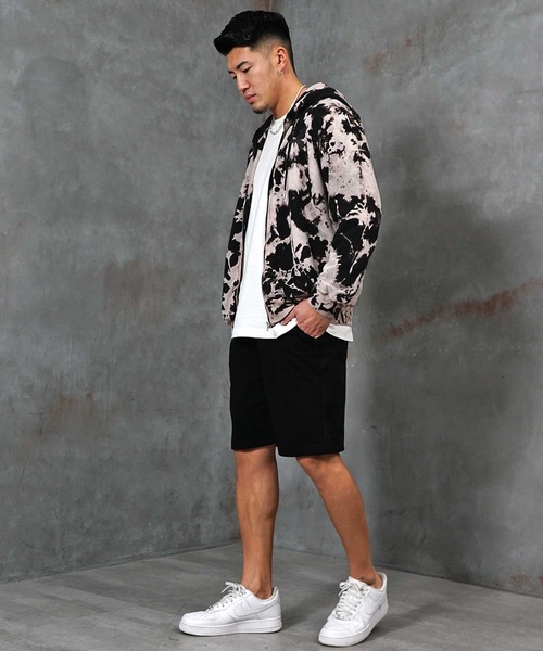 BLACK by VANQUISH(ブラックバイバンキッシュ)の「タイダイZIPパーカー(パーカー・メンズ・ブラック・M/L/XL)」の6枚目の写真