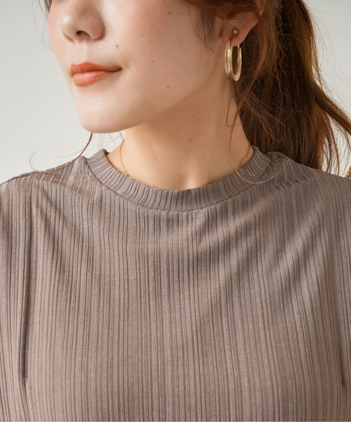 Chez toi（シェトワ）の「カットリブノースリプルオーバー×ワイドパンツ（アンサンブル・レディース・ブラック/ピンク/グレイッシュベージュ・FREE）」の14枚目の写真