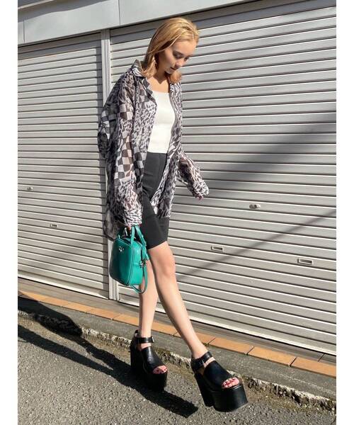 EMODA（エモダ）の「フィットハーフパギンス（レギンス/スパッツ・レディース・ブラック/ブラウン・FREE）」の15枚目の写真