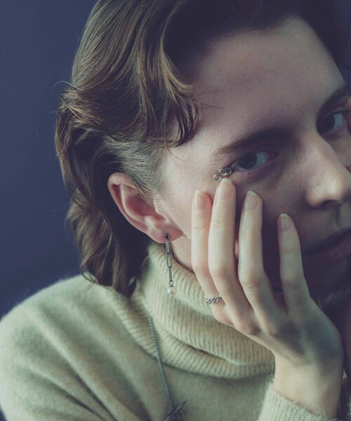 Pearl 2way Chain Pierce / Single（ピアス（片耳用））｜and cloud（アンドクラウド）