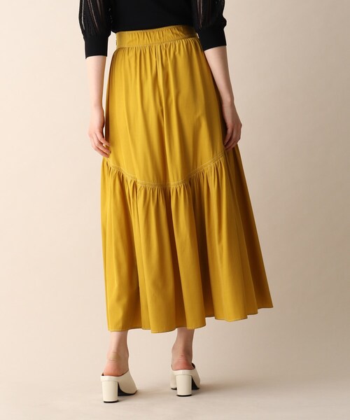 OPAQUE.CLIP（オペークドットクリップ）の「◆バイカラーステッチフレアスカート（スカート・レディース・ホワイト系7/ブラック系4/イエロー系9・36/38）」の6枚目の写真