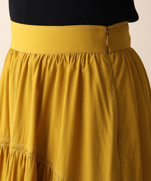 OPAQUE.CLIP（オペークドットクリップ）の「◆バイカラーステッチフレアスカート（スカート・レディース・ホワイト系7/ブラック系4/イエロー系9・36/38）」の7枚目の写真