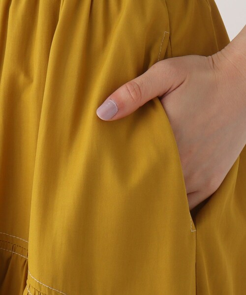 OPAQUE.CLIP（オペークドットクリップ）の「◆バイカラーステッチフレアスカート（スカート・レディース・ホワイト系7/ブラック系4/イエロー系9・36/38）」の8枚目の写真