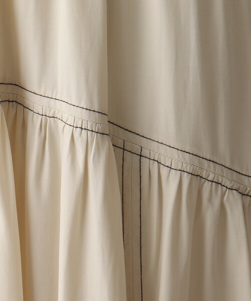 OPAQUE.CLIP（オペークドットクリップ）の「◆バイカラーステッチフレアスカート（スカート・レディース・ホワイト系7/ブラック系4/イエロー系9・36/38）」の10枚目の写真