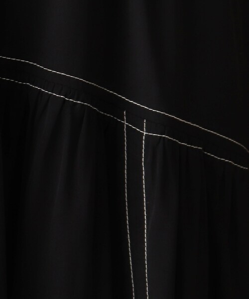 OPAQUE.CLIP（オペークドットクリップ）の「◆バイカラーステッチフレアスカート（スカート・レディース・ホワイト系7/ブラック系4/イエロー系9・36/38）」の12枚目の写真