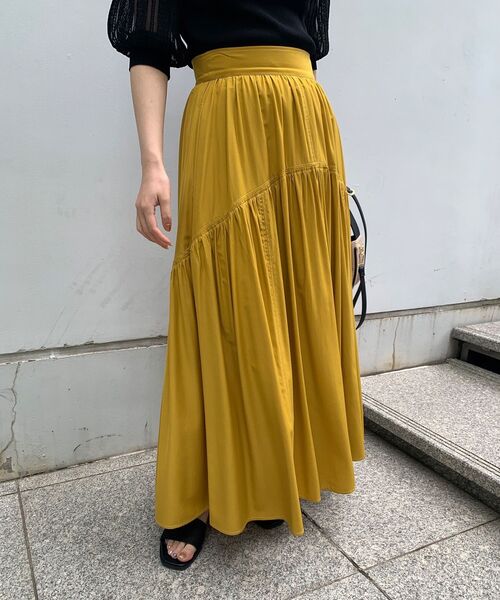 OPAQUE.CLIP（オペークドットクリップ）の「◆バイカラーステッチフレアスカート（スカート・レディース・ホワイト系7/ブラック系4/イエロー系9・36/38）」の18枚目の写真