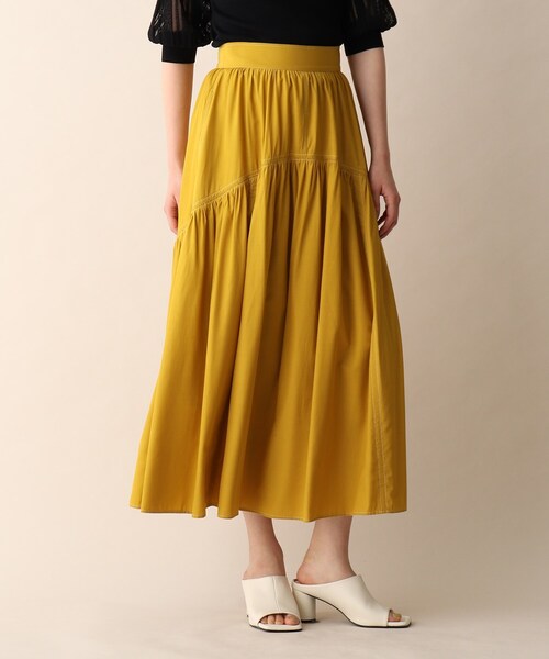 OPAQUE.CLIP（オペークドットクリップ）の「◆バイカラーステッチフレアスカート（スカート・レディース・ホワイト系7/ブラック系4/イエロー系9・36/38）」の20枚目の写真