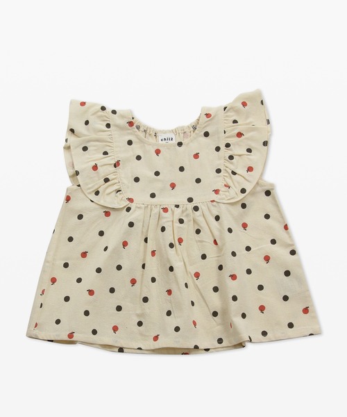 chil2（チルツー）の「布帛フリルTシャツ（Tシャツ/カットソー・キッズ・B/A/F/C/E/D/H/G/J/I・100cm/130cm/120cm/90cm/140cm/110cm/80ｃｍ）」の7枚目の写真