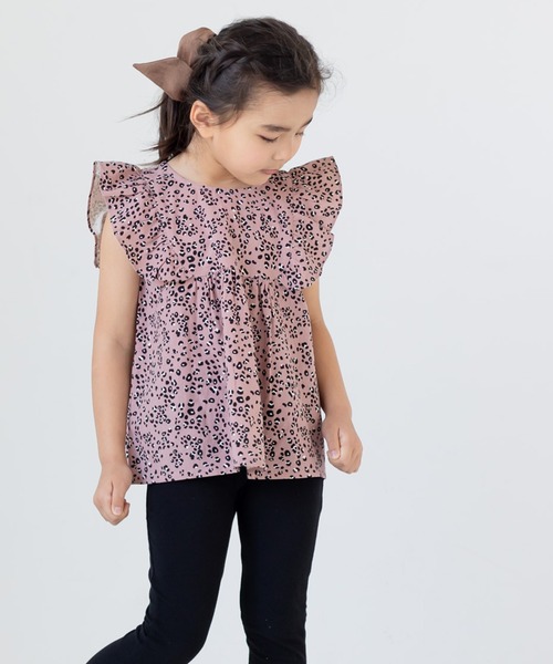 chil2（チルツー）の「布帛フリルTシャツ（Tシャツ/カットソー・キッズ・B/A/F/C/E/D/H/G/J/I・100cm/130cm/120cm/90cm/140cm/110cm/80ｃｍ）」の9枚目の写真