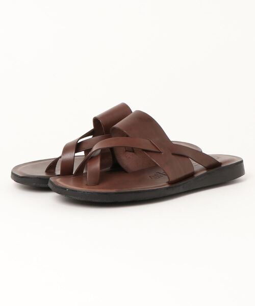 EDER SHOES（エダーシューズ）の「【EDER SHOES】 レザー サンダル（サンダル・メンズ・ブラック/ダークブラウン/キャメル・41/42/43/40）」の2枚目の写真
