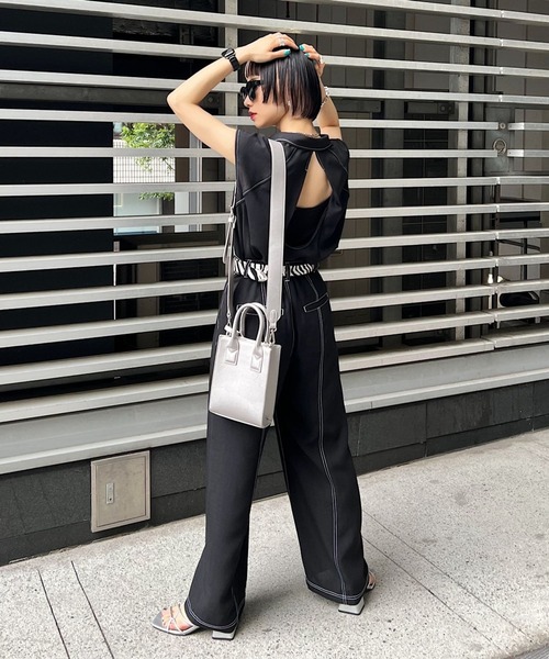 PAGEBOY（ページボーイ）の「ステッチルーズパンツ（その他パンツ・レディース・オフホワイト/ブラック/パープル系その他・FREE）」の12枚目の写真