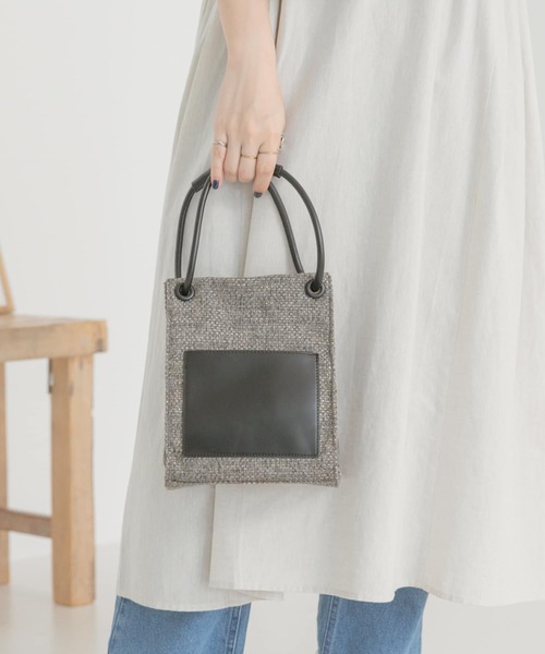 ITEMS URBANRESEARCH(アイテムズ アーバンリサーチ)の「ザツザイ2WAYミニトート(ショルダーバッグ・レディース・オフホワイト/チャコールグレー/ベージュ・-)」の1枚目の写真