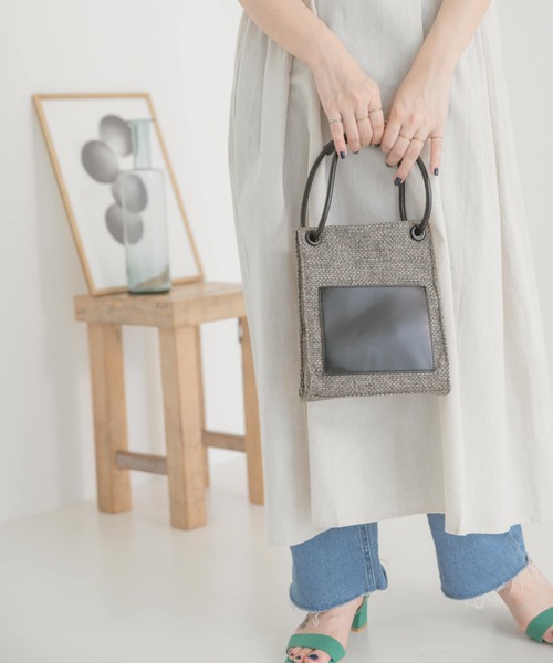 ITEMS URBANRESEARCH(アイテムズ アーバンリサーチ)の「ザツザイ2WAYミニトート(ショルダーバッグ・レディース・オフホワイト/チャコールグレー/ベージュ・-)」の13枚目の写真