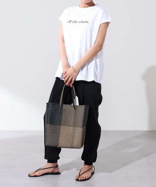 OUVRAGE CLASSE（ウヴラージュクラス）の「フレンチスリーブプリントT（Tシャツ/カットソー・レディース・ホワイト/ベージュ/イエロー/ブラック・FREE）」の6枚目の写真