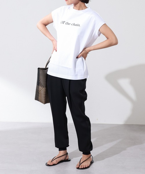 OUVRAGE CLASSE（ウヴラージュクラス）の「フレンチスリーブプリントT（Tシャツ/カットソー・レディース・ホワイト/ベージュ/イエロー/ブラック・FREE）」の7枚目の写真