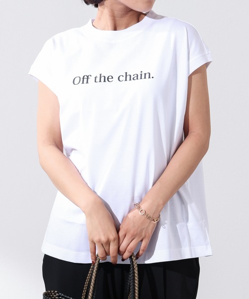 OUVRAGE CLASSE（ウヴラージュクラス）の「フレンチスリーブプリントT（Tシャツ/カットソー・レディース・ホワイト/ベージュ/イエロー/ブラック・FREE）」の9枚目の写真