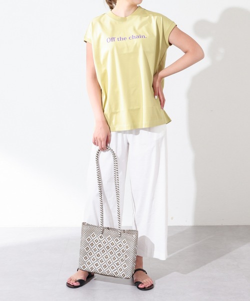 OUVRAGE CLASSE（ウヴラージュクラス）の「フレンチスリーブプリントT（Tシャツ/カットソー・レディース・ホワイト/ベージュ/イエロー/ブラック・FREE）」の17枚目の写真