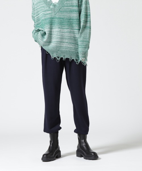 BEAVER(ビーバー)の「VESTI/ヴェスティ TOMMY PANTALONE FRENCH TERRY スウェットパンツ IT818TFT(スウェットパンツ・レディース・ホワイト/パープル/ネイビー/オレンジ・SMALL)」の2枚目の写真