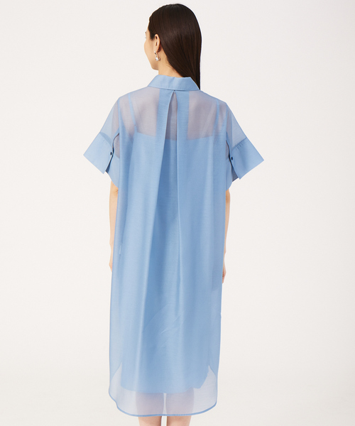 正規店仕入れの qualite（カリテ）の「シアーシャツワンピース（ワンピース ワンピース
