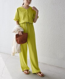 SHIPS | *フロントボタンVネックサロペット◇(つなぎ/オールインワン)