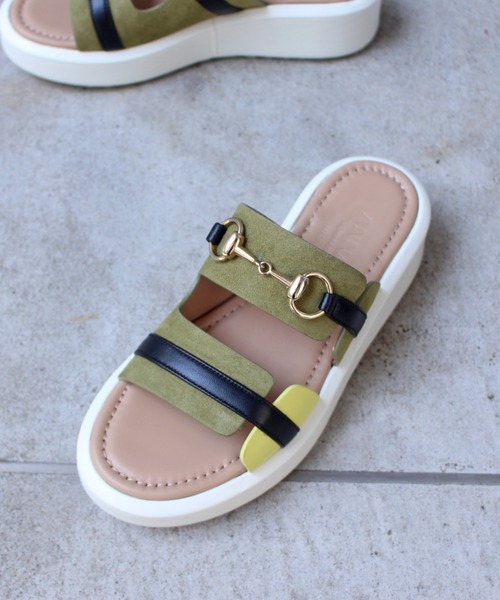 Uncut Bound(アンカットバウンド)の「ANNAISHA(アンナイシャ) VIDI サンダル(サンダル・レディース・ブラック/カーキ・36/35)」の3枚目の写真