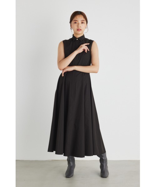 rienda（リエンダ）の「スカーフポイントフレアワンピース（ワンピース・レディース・ブラック/オレンジ/ベージュ・SMALL/MEDIUM）」の8枚目の写真