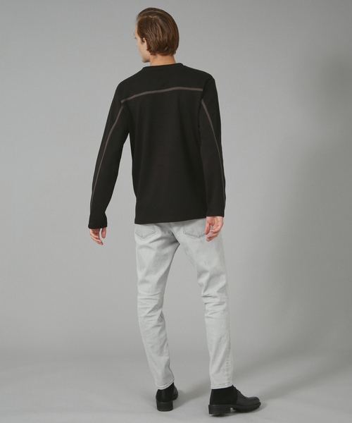 5351 POUR LES HOMMES(ゴーサンゴーイチプールオム)の「バックラインロングスリーブTシャツ(Tシャツ/カットソー・メンズ・ホワイト/ブラック/カーキ・44/46/48/50)」の4枚目の写真