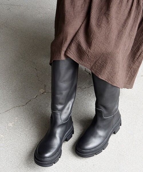 REMME（レメ）の「REMME: トラック ソール ロング ブーツ◇（ブーツ・レディース・ブラック/ブラウン・38/36/37）」の11枚目の写真