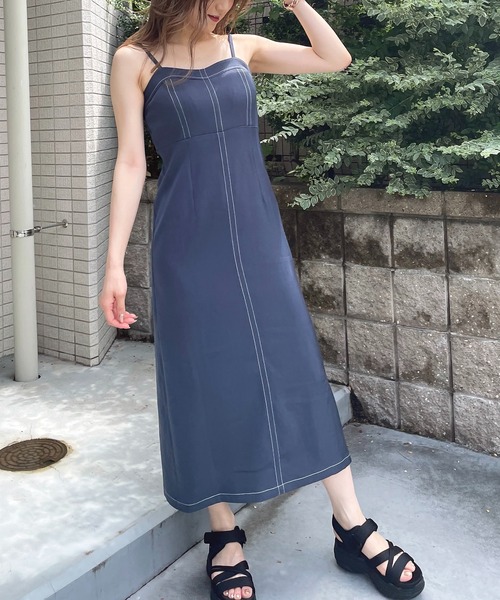 SPIRALGIRL(スパイラルガール)の「開襟ジャケット×ワンピースセット(ワンピース・レディース・ブラック/ネイビー/ブラウン・FREE)」の6枚目の写真