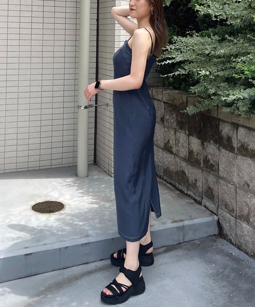 SPIRALGIRL(スパイラルガール)の「開襟ジャケット×ワンピースセット(ワンピース・レディース・ブラック/ネイビー/ブラウン・FREE)」の8枚目の写真