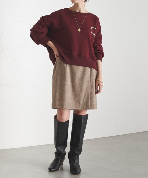 COLLAGE GALLARDAGALANTE（コラージュガリャルダガランテ）の「CHARLESプリント/ロゴスウェット（スウェット・レディース・ボルドー・FREE）」の10枚目の写真