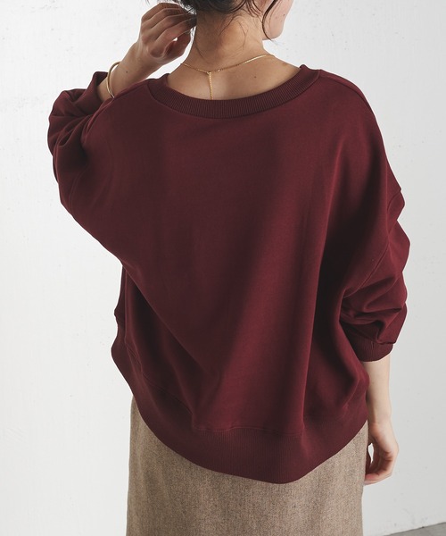 COLLAGE GALLARDAGALANTE（コラージュガリャルダガランテ）の「CHARLESプリント/ロゴスウェット（スウェット・レディース・ボルドー・FREE）」の15枚目の写真