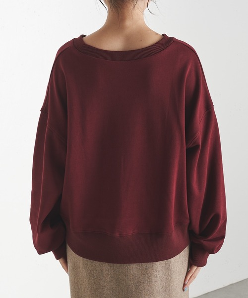 COLLAGE GALLARDAGALANTE（コラージュガリャルダガランテ）の「CHARLESプリント/ロゴスウェット（スウェット・レディース・ボルドー・FREE）」の4枚目の写真