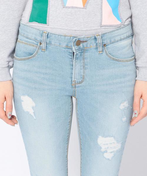 Another Edition(アナザーエディション)の「クラッシュスキニーデニムパンツ/ AEBC CRASH SKINY DNM◆(その他パンツ・レディース・ライトブルー/コバルトブルー・MEDIUM/SMALL)」の7枚目の写真